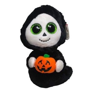 Ty Beanie Boos - TREATS Halloween Ghost Ghoul 6" MINT TAGS Jack-o-Lantern